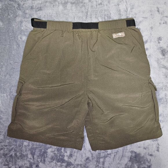 The North Face Men’s Hiking Shorts Size Medium Cargo Shorts with Belt Dark Green - Picture 2 of 9